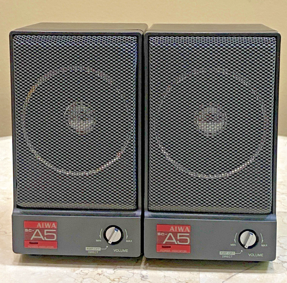 AIWA SC-A5 Acoustic Suspension Speakers - No Cables or Adapter Included