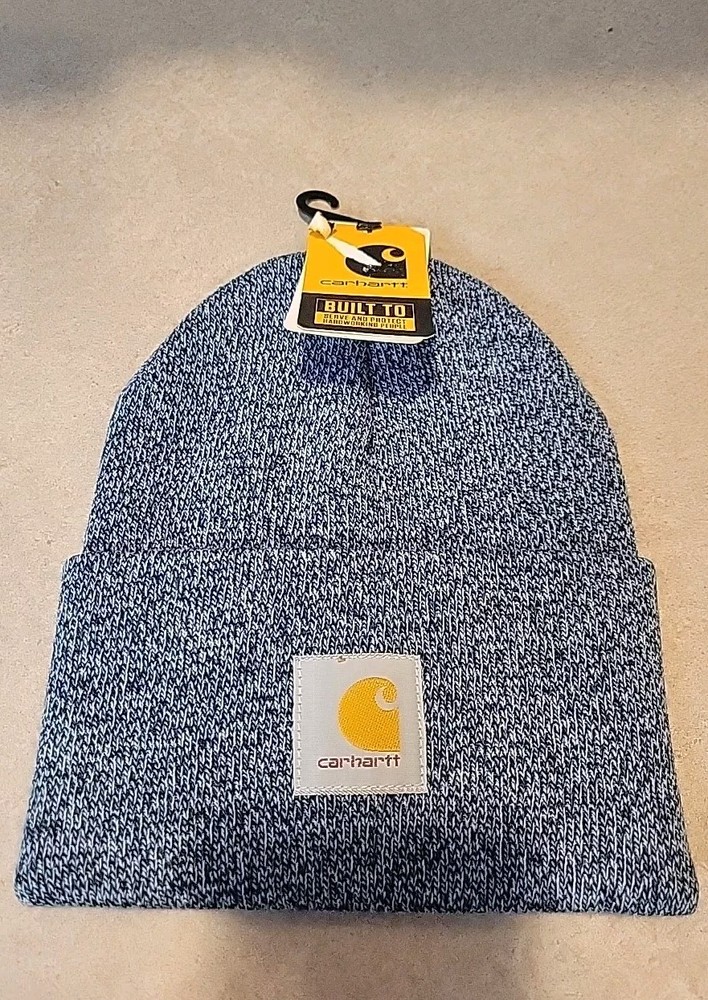 Carhartt Knit Cuffed Beanie Hat - Blue - Discontinued Color