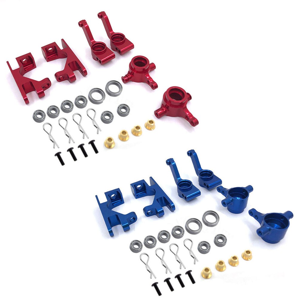 For Traxxas Slash 1/10 4x4 # 6837X Metal Steering Blocks C-Hub Arm Upgrade Parts