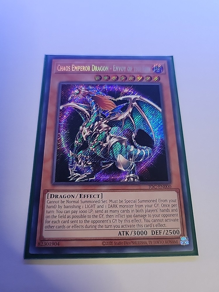 Chaos Emperor Dragon Envoy of the End IOC-000 Unlimited Edition Invasion of Chaos