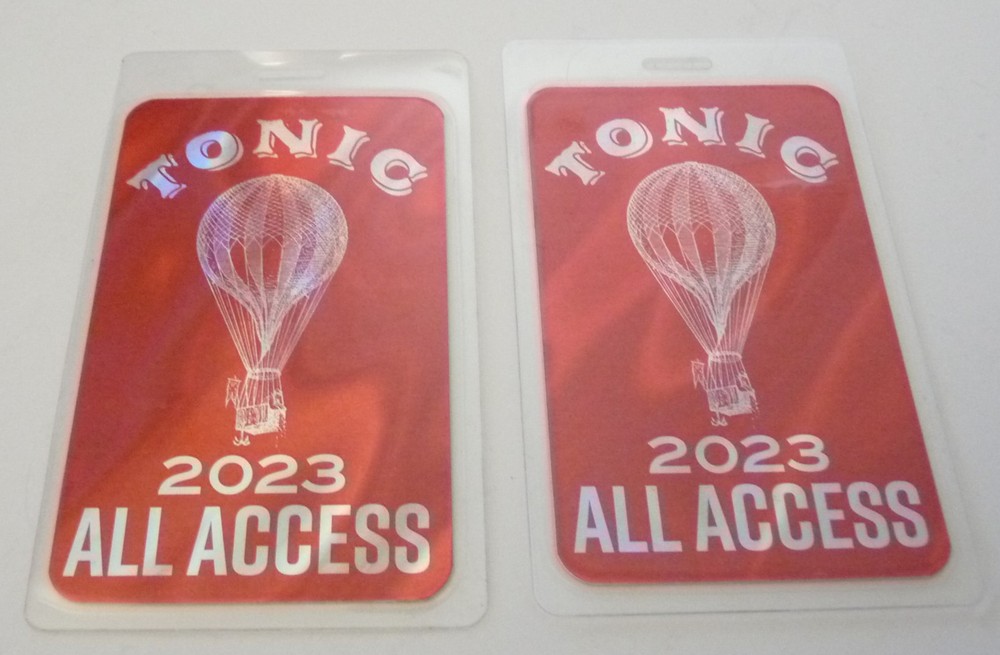 Tonic 2023 All access Concert Tour Press Backstage Pass Laminate D17