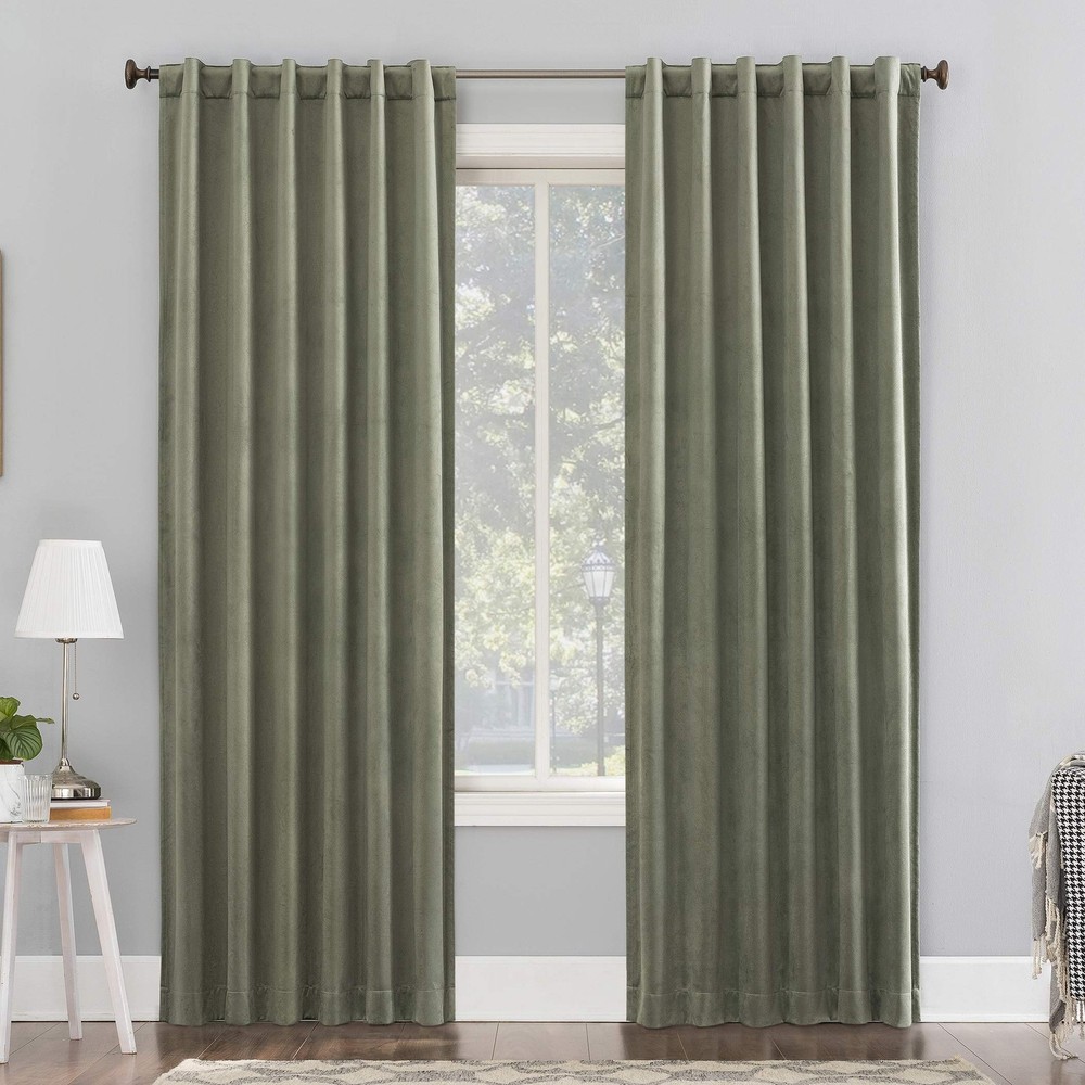 Hampshire Velvet Thermal Blackout Back Tab Curtain for Noise Reduction & Insulation