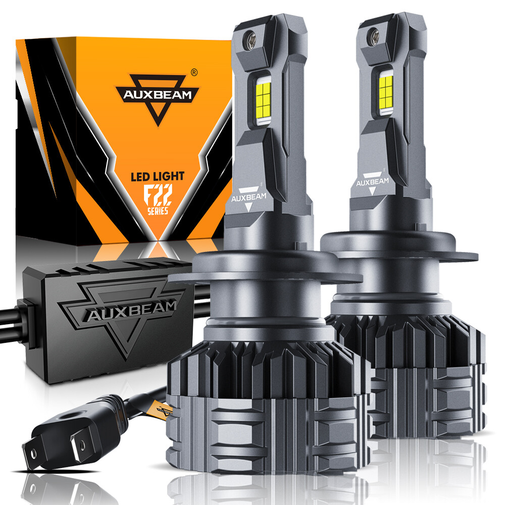 AUXBEAM H7 LED Headlight Bulbs High / Low Beam 24000LM Super Bright White CANbus