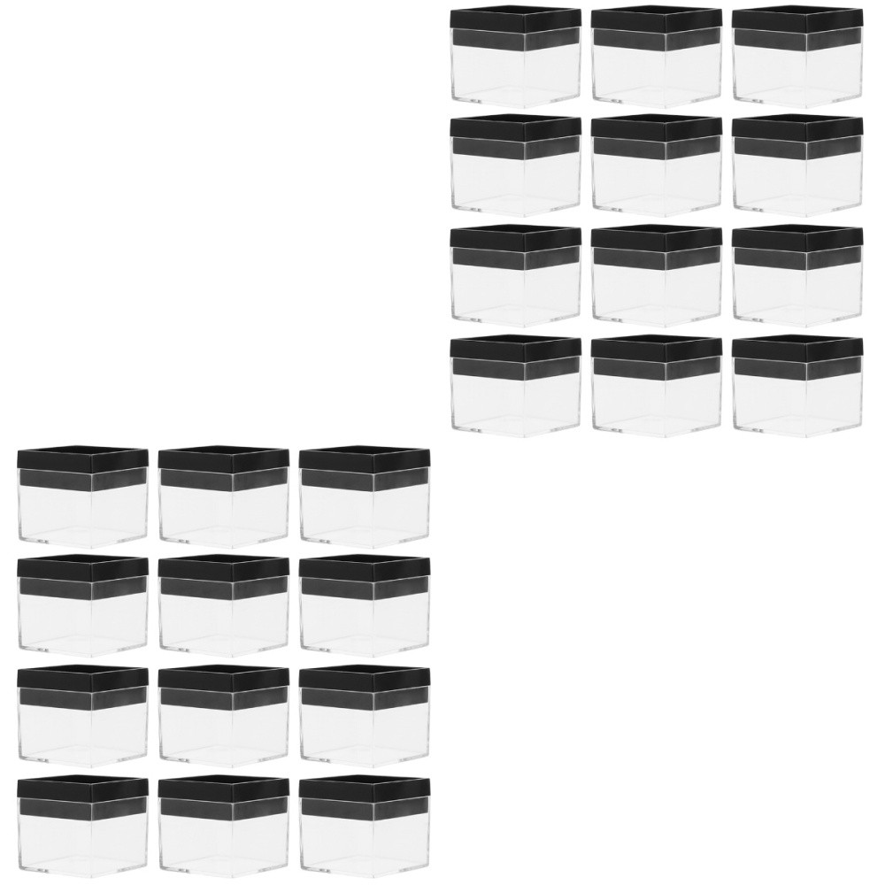 2-Pack Clear Plastic Storage Boxes with Lids for Rock Display
