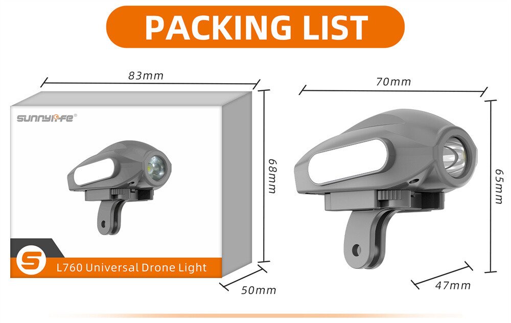 DJI Mini 4 Pro LED Searchlight Mount Adapter Camera Bracket