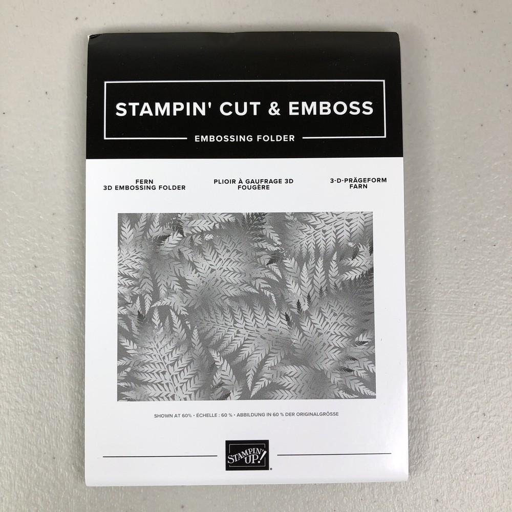 Stampin Up Cut & Emboss Fern 3D Embossing Folder 158804 Botanical Background