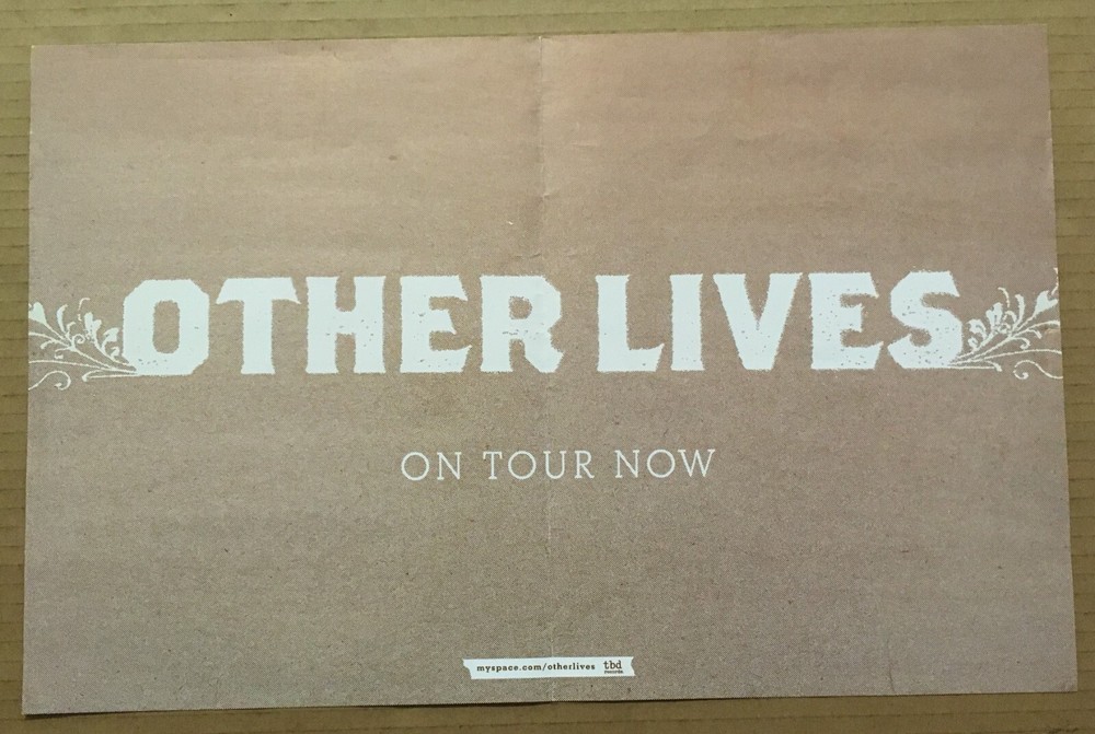 Vintage 2009 Other Lives Tour Promo Poster Banner 17x11 Never Displayed