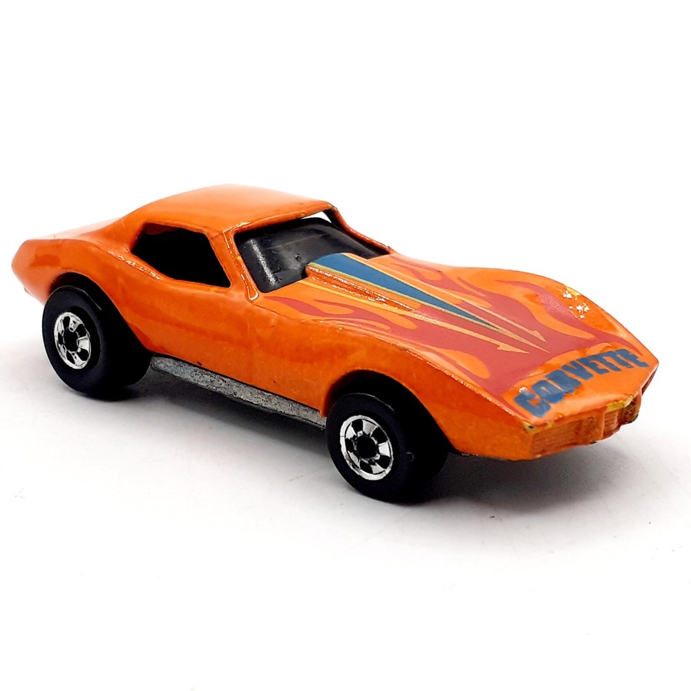 Vintage 1975 HOT WHEELS CHEVROLET CORVETTE VETTE ORANGE STINGRAY BLACK WALLS