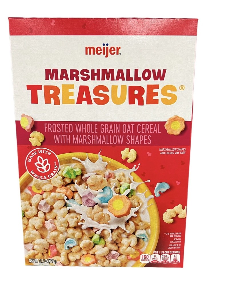 Meijer Marshmallow Treasures Frosted Oat Cereal with Marshmallows 11.5 oz