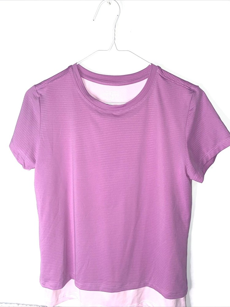 Members Mark Lavender Active Shirt with Pink Tank Top Size 14/16 NWT-image