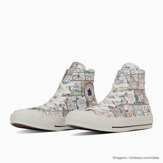Converse All Star CL HI Chikawa Unisex Canvas Sneakers in White and Black