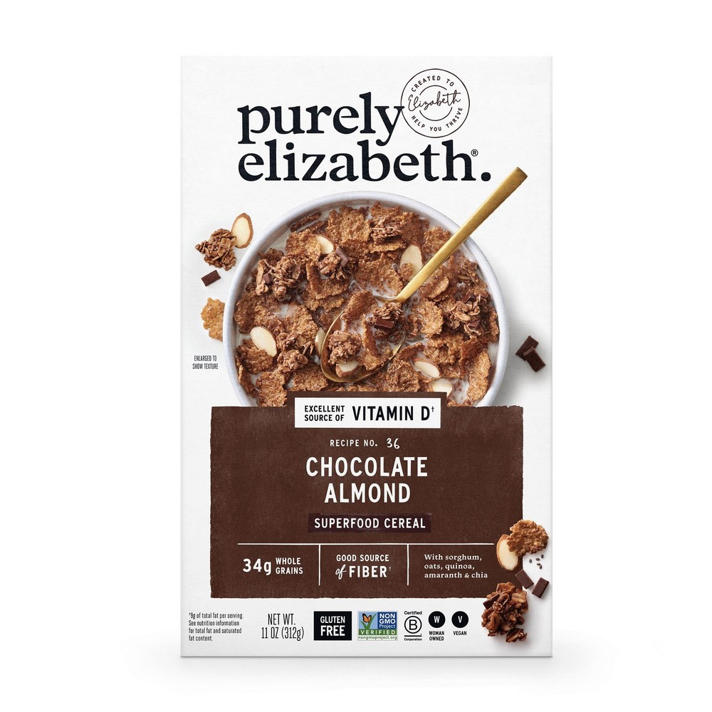 Purely Elizabeth, Cereal Superfood Chocolate 11 Ounce (Pack of 1), brown