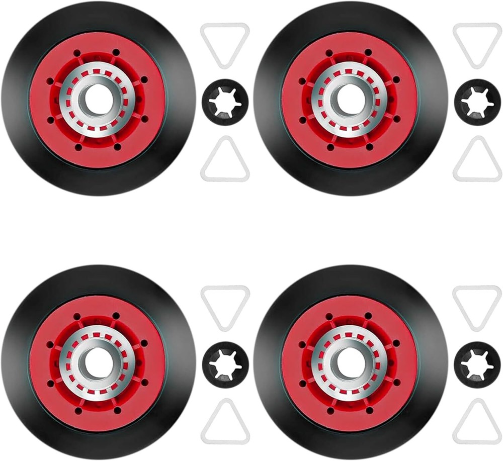 Maytag Dryer Drum Roller Kit 4Pcs MEDE500VW1 MEDC215EW1 MEDB835DW3 MEDX655DW1