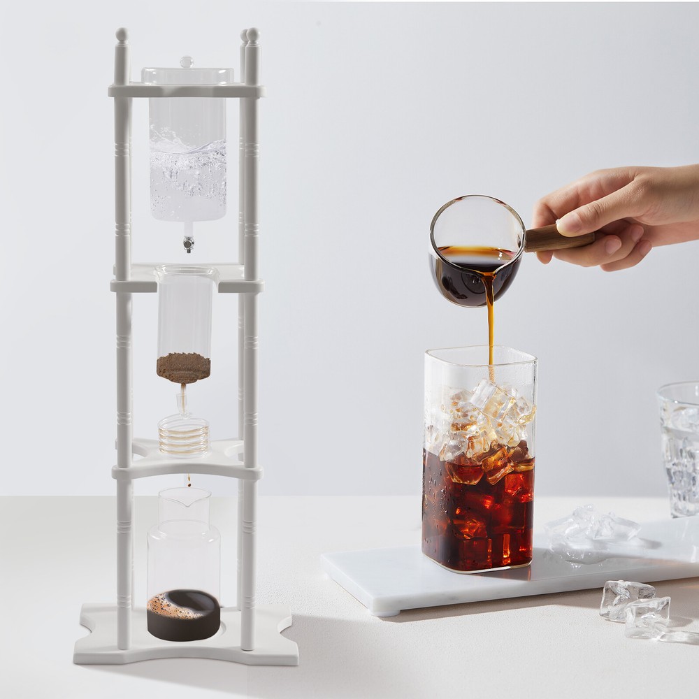 Ice Coffee Maker Dripper Machine Cold Brew Coffee Ice Drip Tea Maker Tower 2.5L