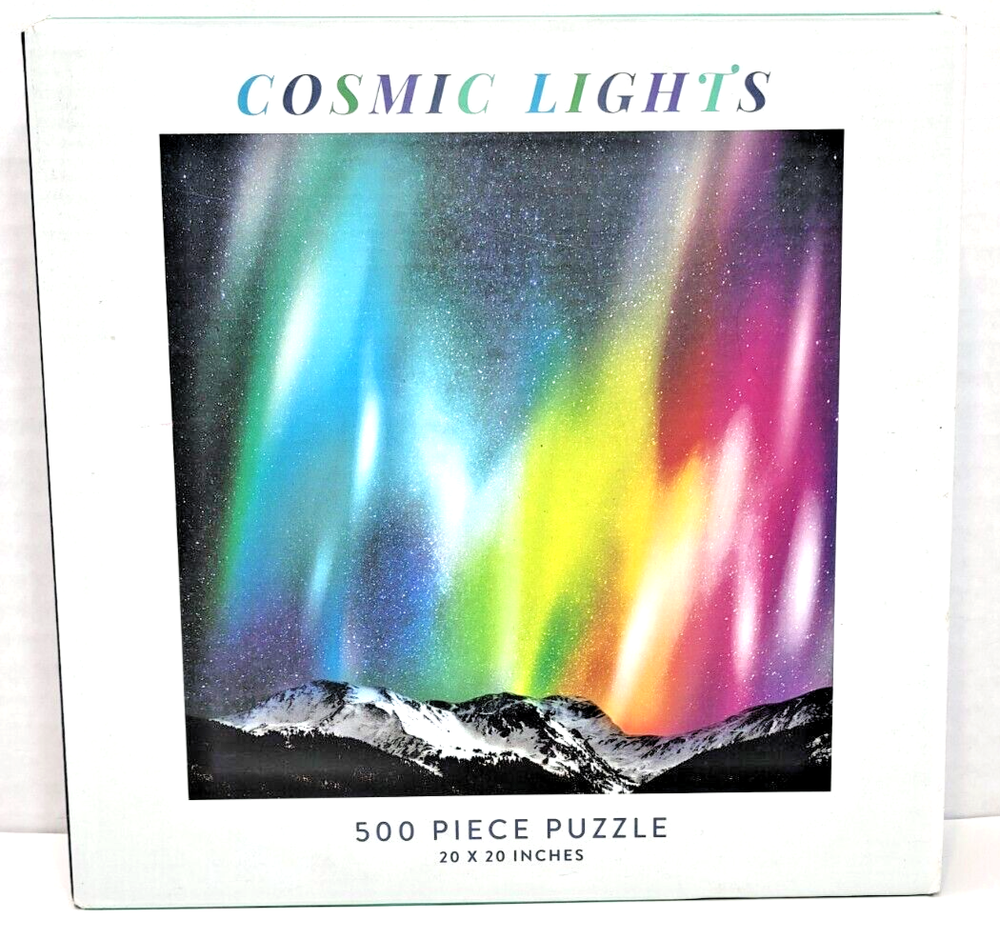 Galison Jigsaw Puzzle Cosmic Lights  500 pcs  20”x20” COMPLETE