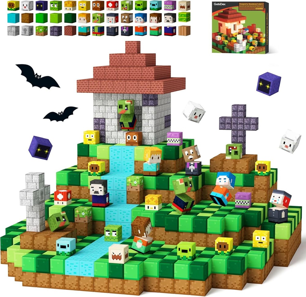 100PCS Magnetic Blocks Game-Based Kid Building Toys for Boys Girls 3+