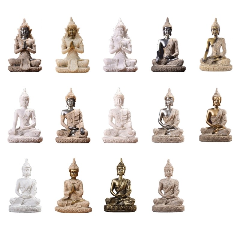 Resin Buddhist Statue Small Buddhist Figurine for Table Decors Buddhist Favor