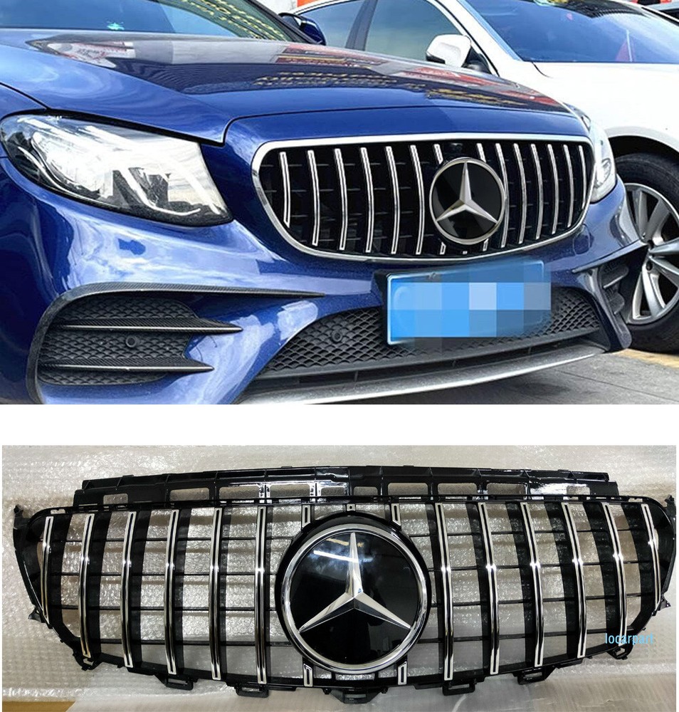 For Mercedes Benz W213 E200 E250 E300 E Class Grill 2016-2020 Grille w/Emblem