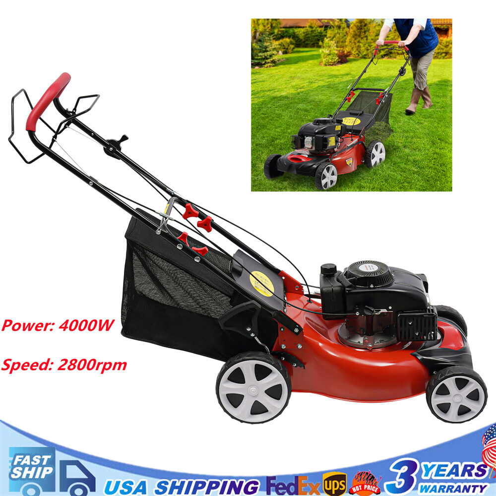 4000W Gas Push Lawn Mower Powered 20.5