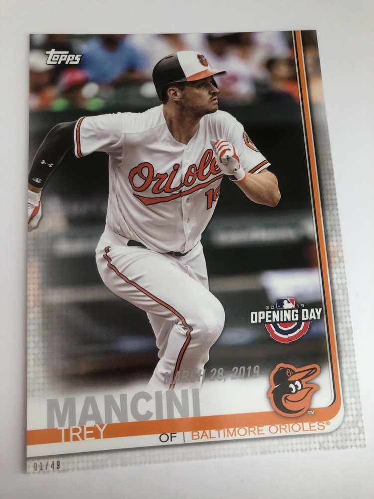 2019 Topps Opening Day Jumbo 5x7 Trey Mancini Orioles 44 01/49 Limited Edition