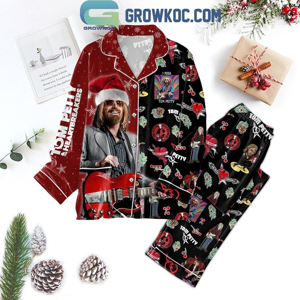 Tom Petty The Heartbreakers Christmas Pajama Set in Polyester
