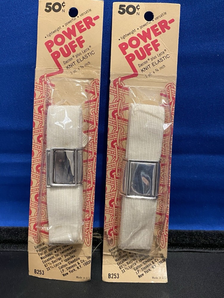 Vintage Dacron plus Lycra knit elastic band 1yd x 3/4 inch