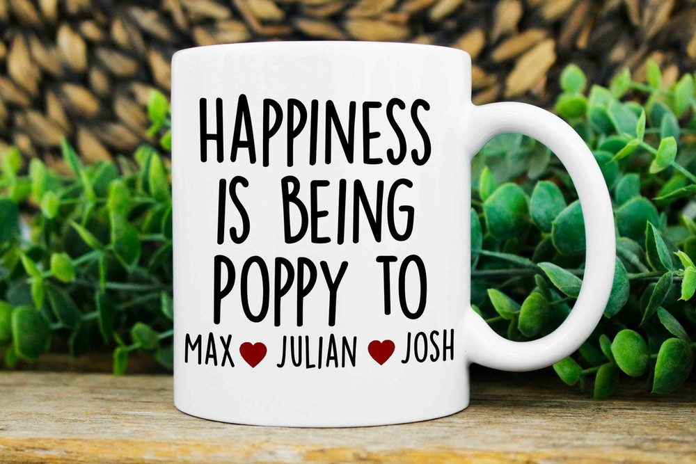 Poppy Gifts Custom Poppy Mug Poppy Christmas Gift Personalized Mug With Kids