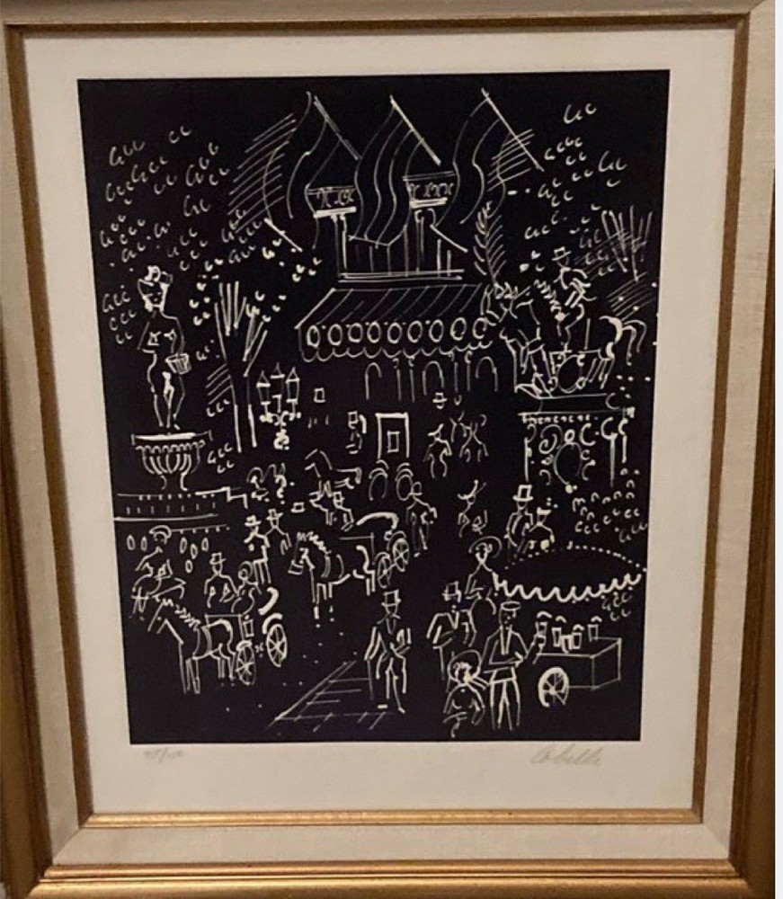 RARE Charles Cobelle Lithograph “Rue de la Paix” Framed/Signed/Numbered- 87/150