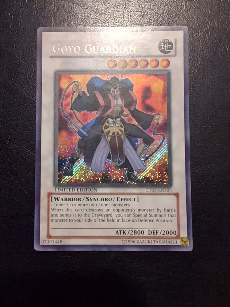 Yu-Gi-Oh! SECRET RARE HOLO CARD GOYO GUARDIAN CT05-ENS03 VLP