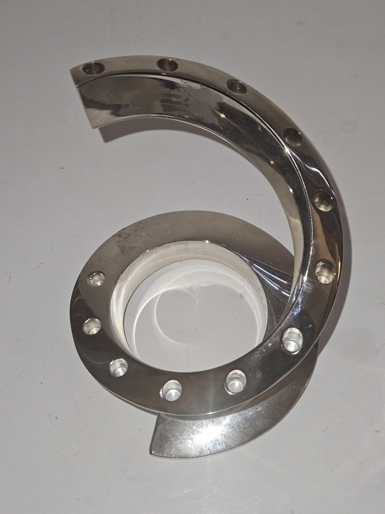 Vintage 60s Dansk Chrome Spiral Candle Holder for 12 Tapers