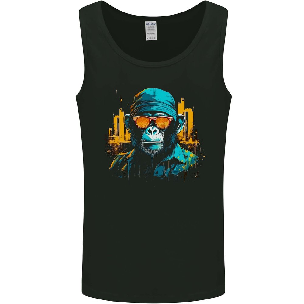 A Streetwise Monkey Urban Setting Mens Vest Tank Top