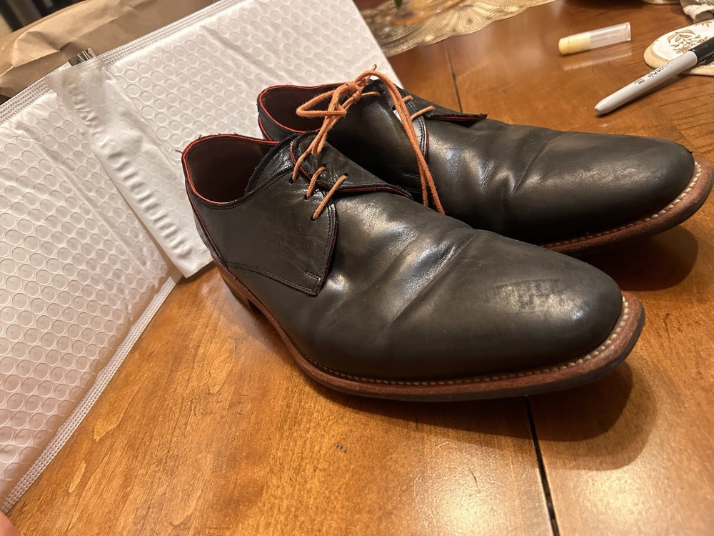 Floris Van Bommel Black/Navy casual formal Men's dress shoes size 10 US 9H UK