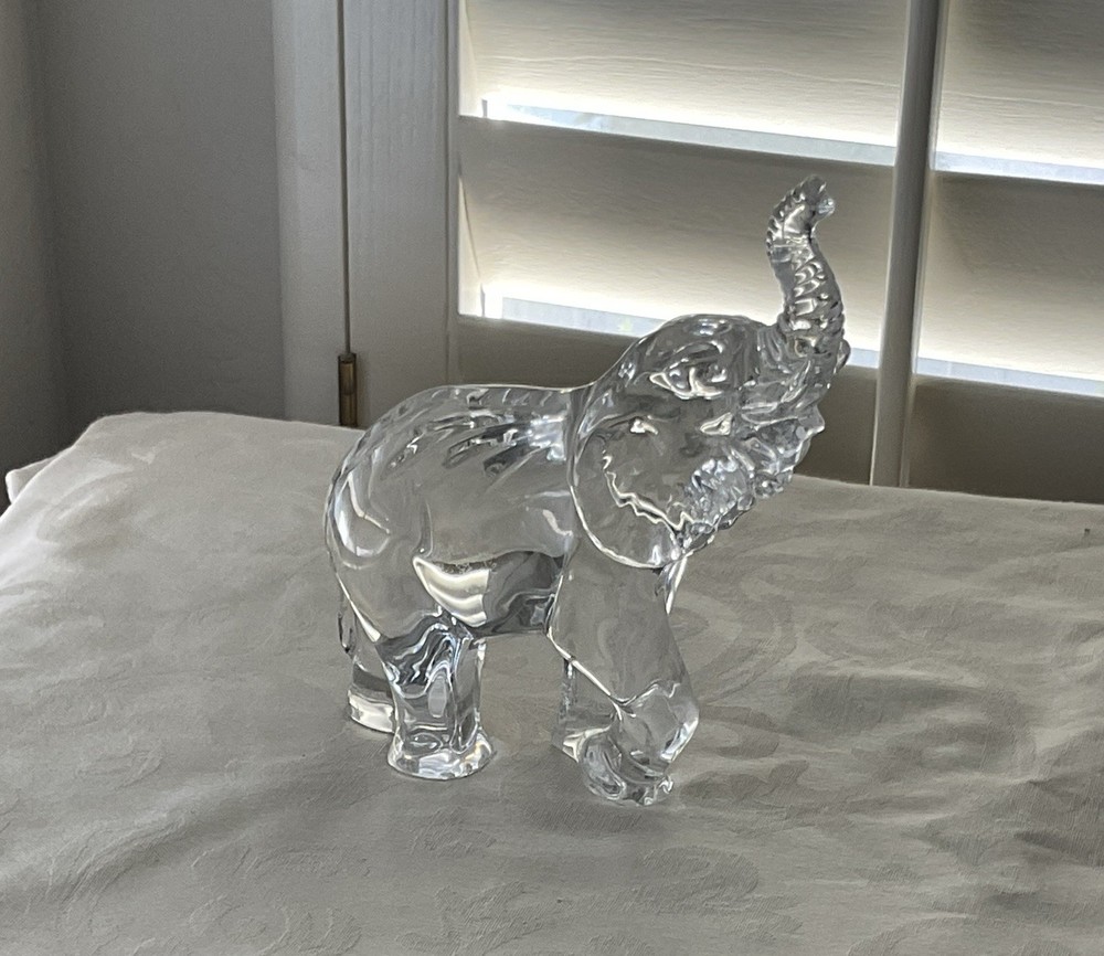 Waterford Crystal Elephant Figurine Paperweight 7 Inches A601 No Box