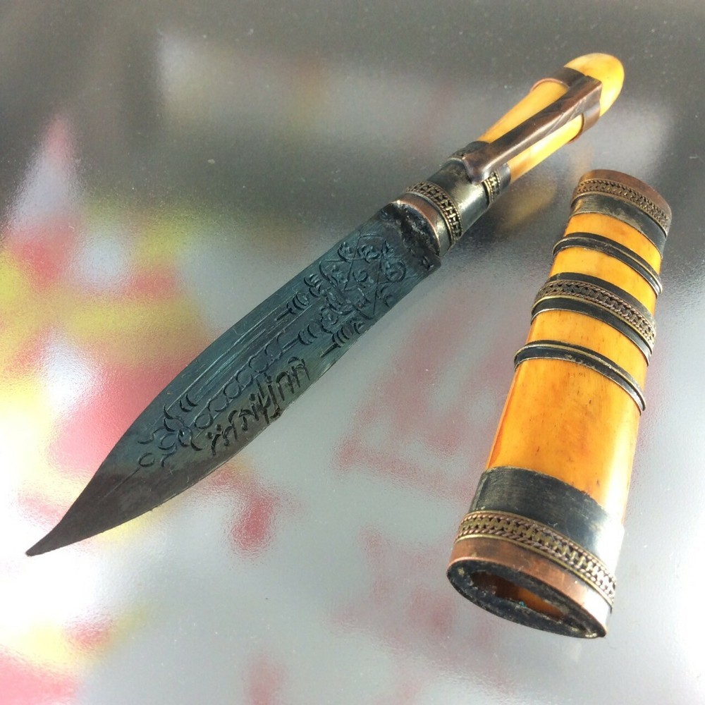 Thai Amulet Knife Meed Mor LP TIM Magic Sacred Ritual YANTRA Sword POWER Protect