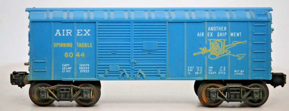 Lionel O Scale 1:48 #6044 Airex Box Car Teal Blue 1959-60 Post War