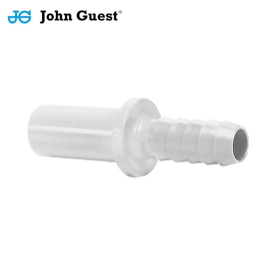 PP251616W JohnGuest TUBE HOSE STEM 1/2:1/2 Adaptor PP Material 10pcs/pack