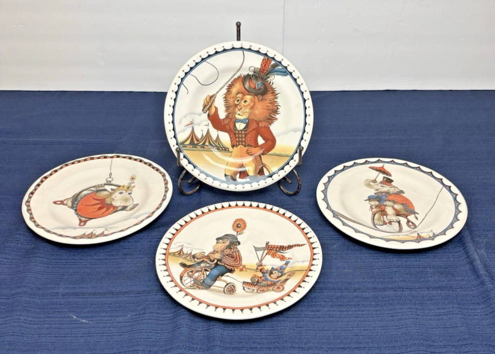 Pier 1 Le Cirque 8.7-Inch Salad Dessert Plates, Set of 4 Brand New