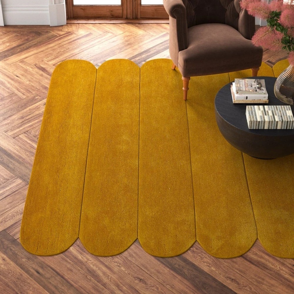 Modern Hand-Tufted Yellow Area Rug for Any Room – 8x10, 9x12, 10x14 ft Sizes