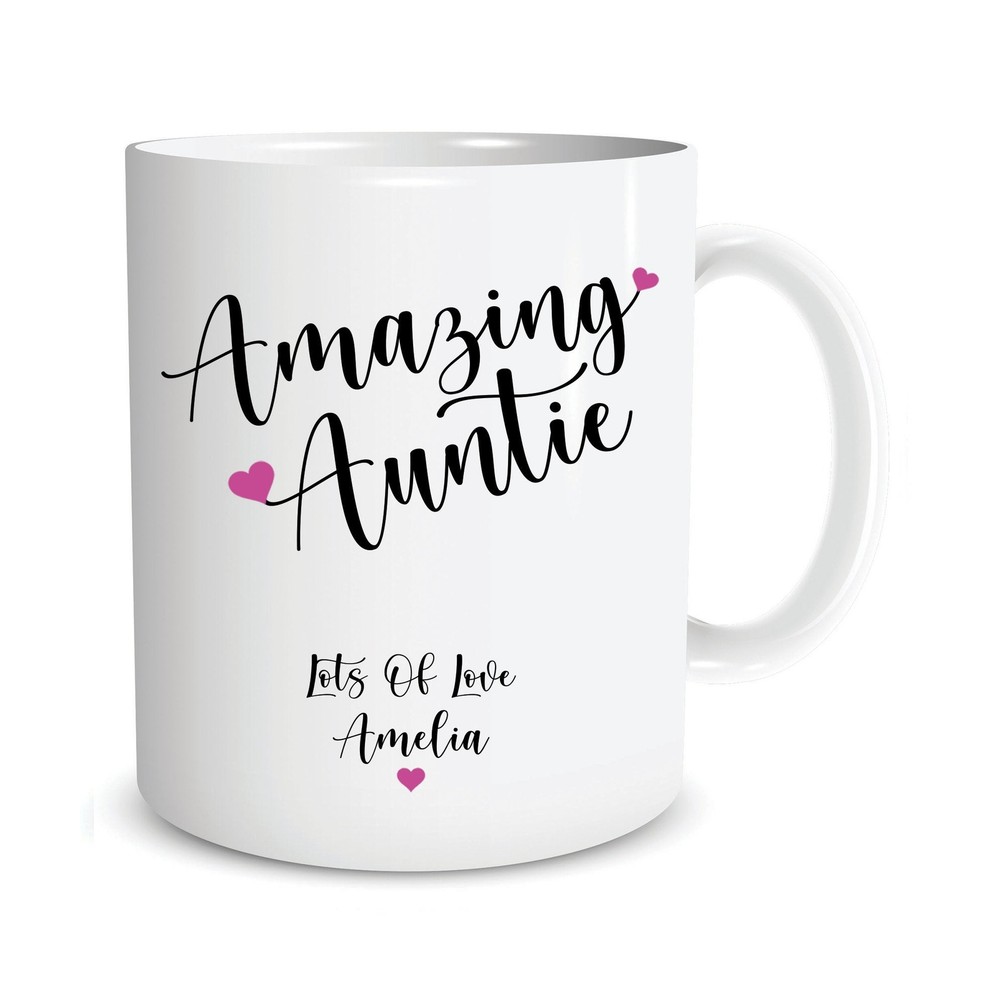 Personalised Gift For Auntie Amazing Auntie Custom Coffee Mugs Tea Cup Christmas