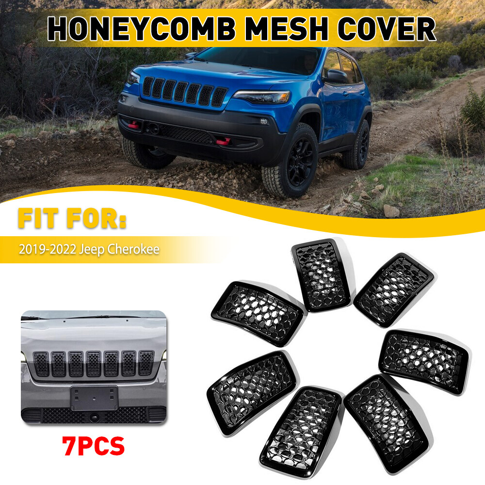 Fits Jeep Cherokee Front Mesh Grille Inserts Frame Accessories 6AZ88XS9AB M
