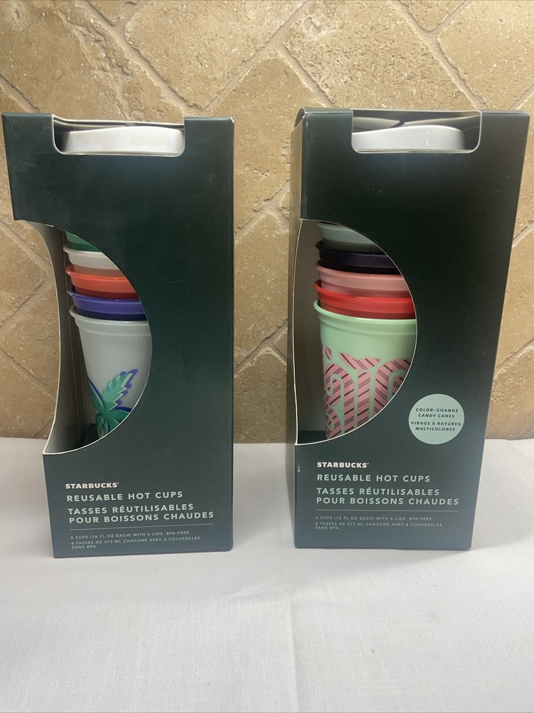 Starbucks Reusable Hot Cups 16 fl oz Spring Christmas Lot