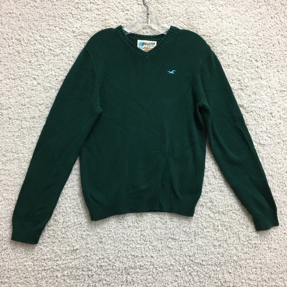 VINTAGE Hollister Sweater Medium Adult Green Aloha V Neck Pullover Casual Womens