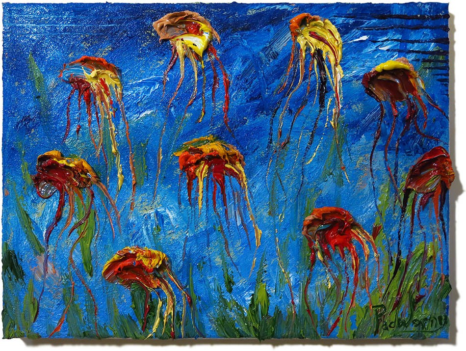 ORIGINAL OIL█PAINTING OCEAN ART█SIGNED '25█LANDSCAPE OUTSIDER NATURE REALISM POP