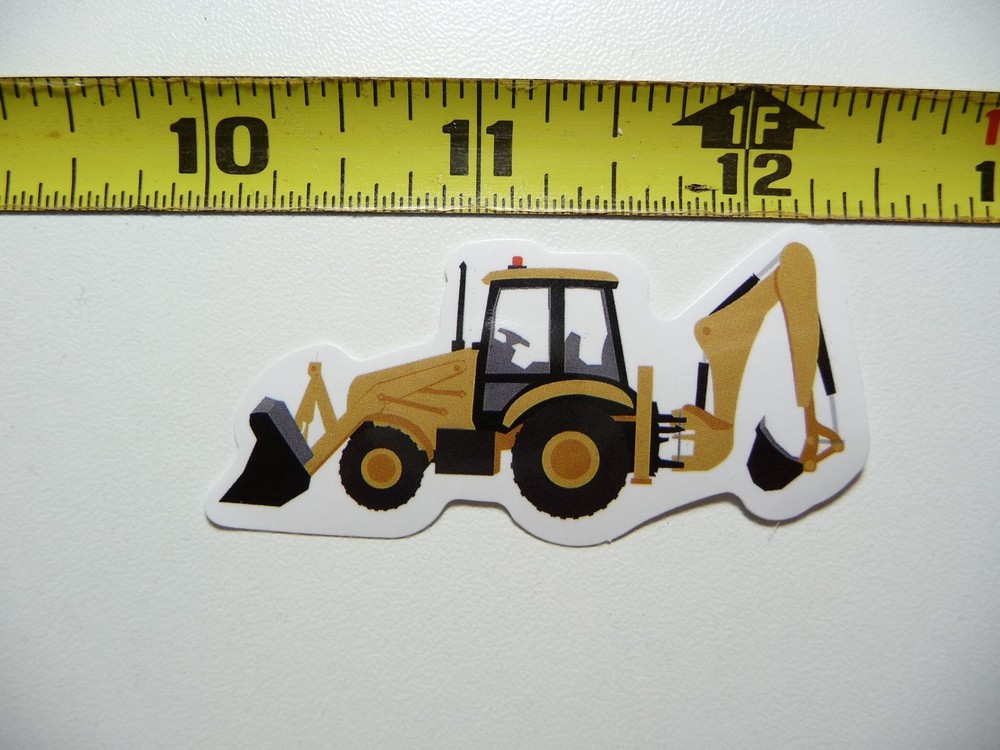 Heavy Equipment Left Front End Loader Backhoe Sticker Decal