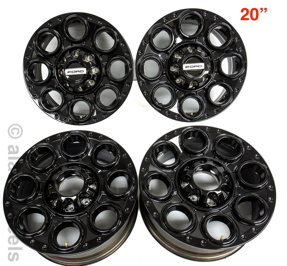 4 Ford F250 F350 Super Duty 8 Lug Factory OEM Black 20