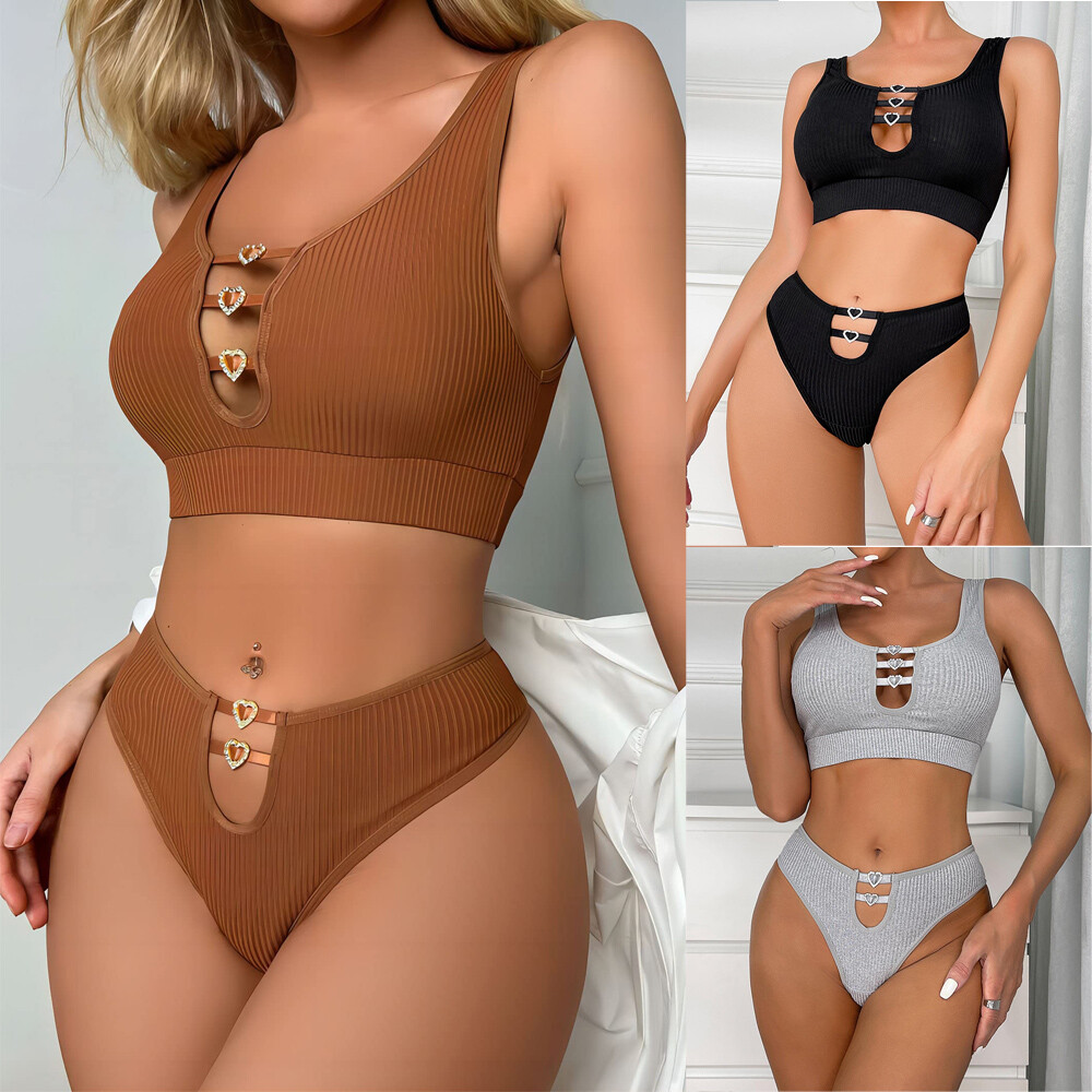 Women's Sexy Lingerie Set Bra and Panty 2 Piece Underwear Nightwear Pajamas Set