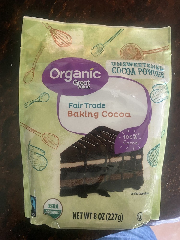 Great Value Fair Trade Organic Unsweetened Cocoa Powder 8 oz