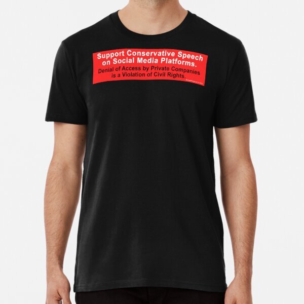 Support Conservative Speech Vintage Conservative Politics Premium T-Shirt S-5XL