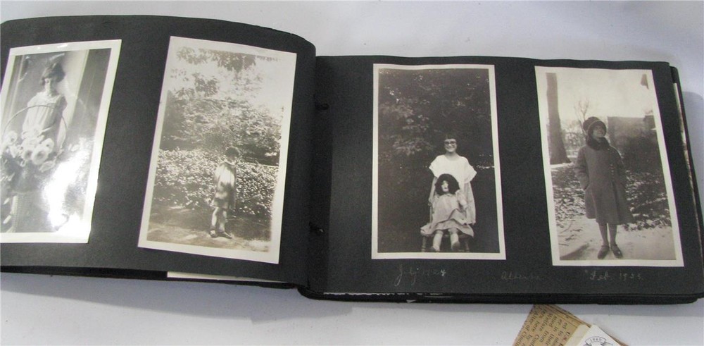Vintage 1920's Photo Album Savage Chicago Girls Dolls Toys Clergy 81 Photos