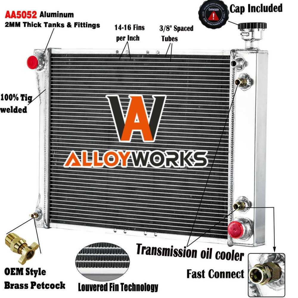 3 Row Aluminum Radiator For 1988-93 1992 Chevy GMC C1500 C2500 K1500 K2500 CC434